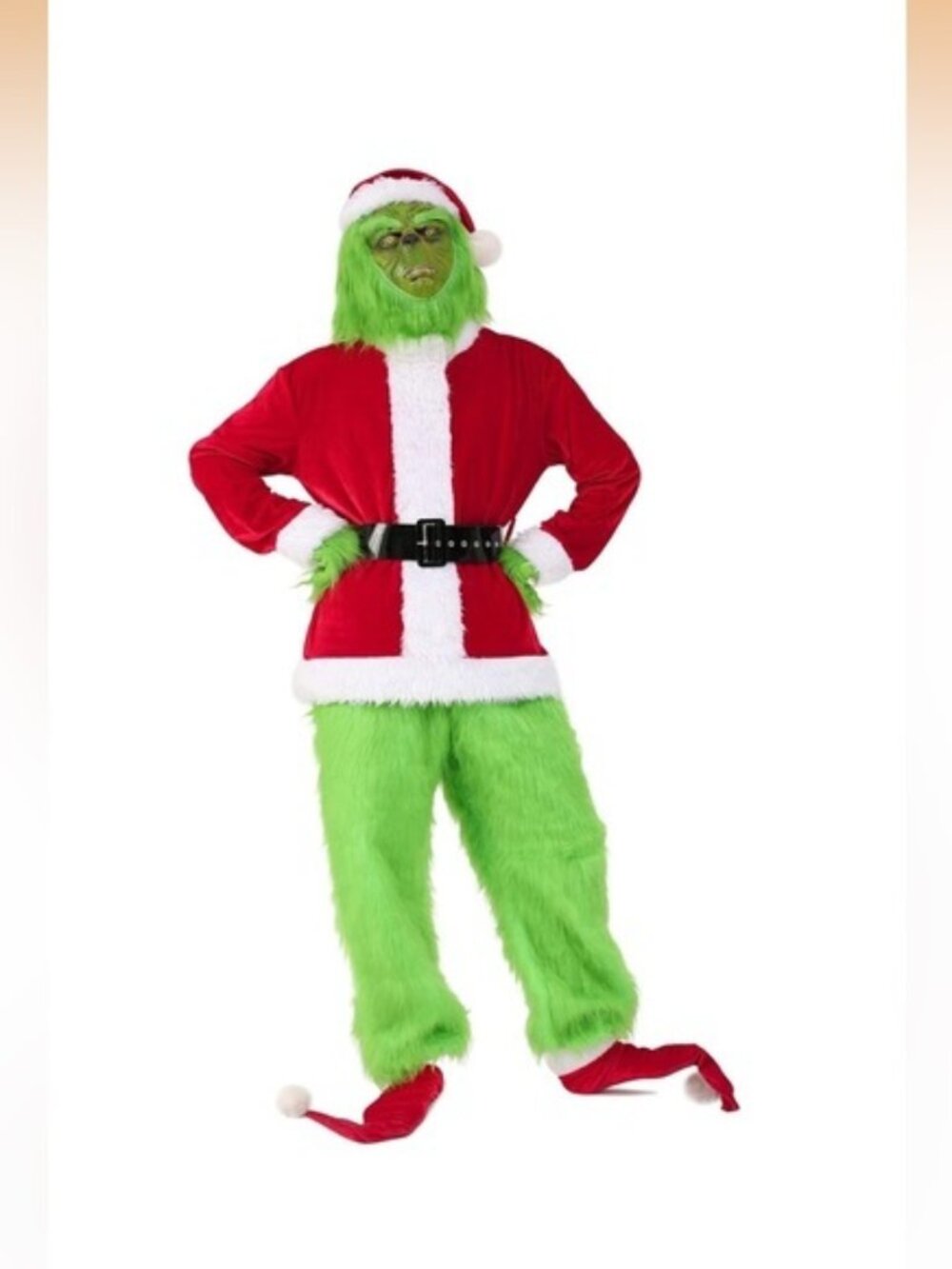 Grinch Costume Adult Santa Clause grinch costume with mask size XL